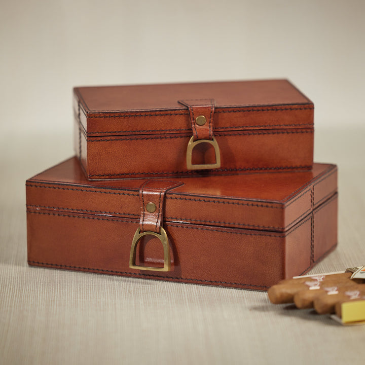 The Connaught Leather Box - Rectangular Large