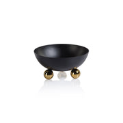 Black With Gold Feet Condiment Bowl