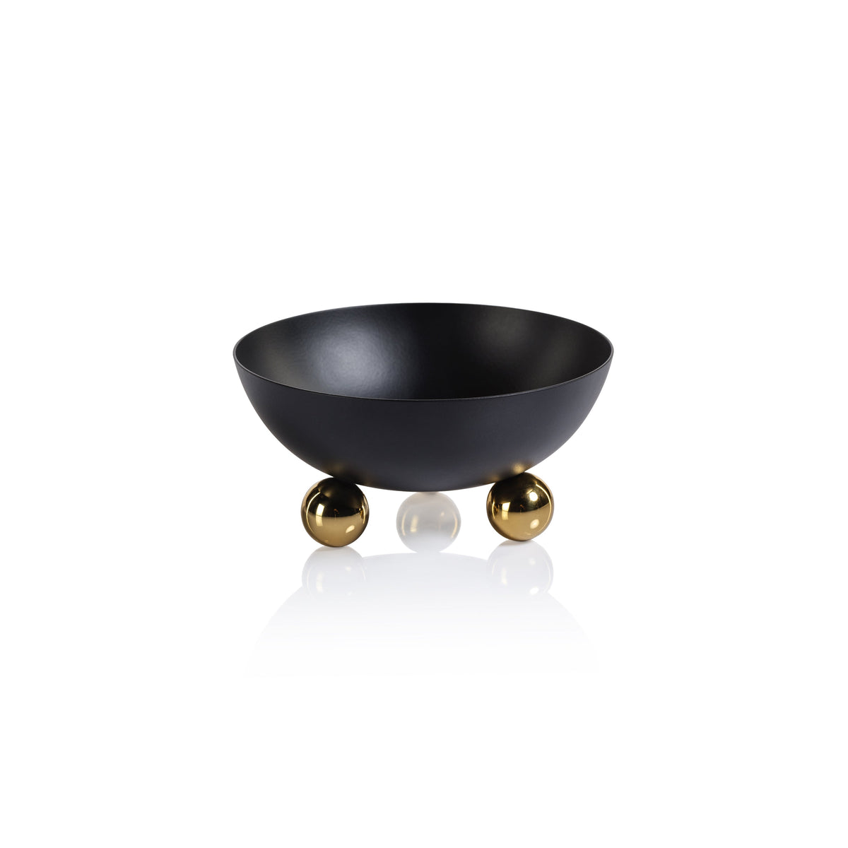 Black With Gold Feet Condiment Bowl