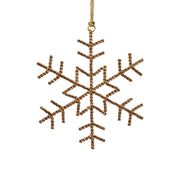 Snowflake With Rhinestones Ornament - Gold