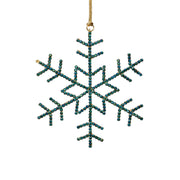 Snowflake With Rhinestones Ornament - Green