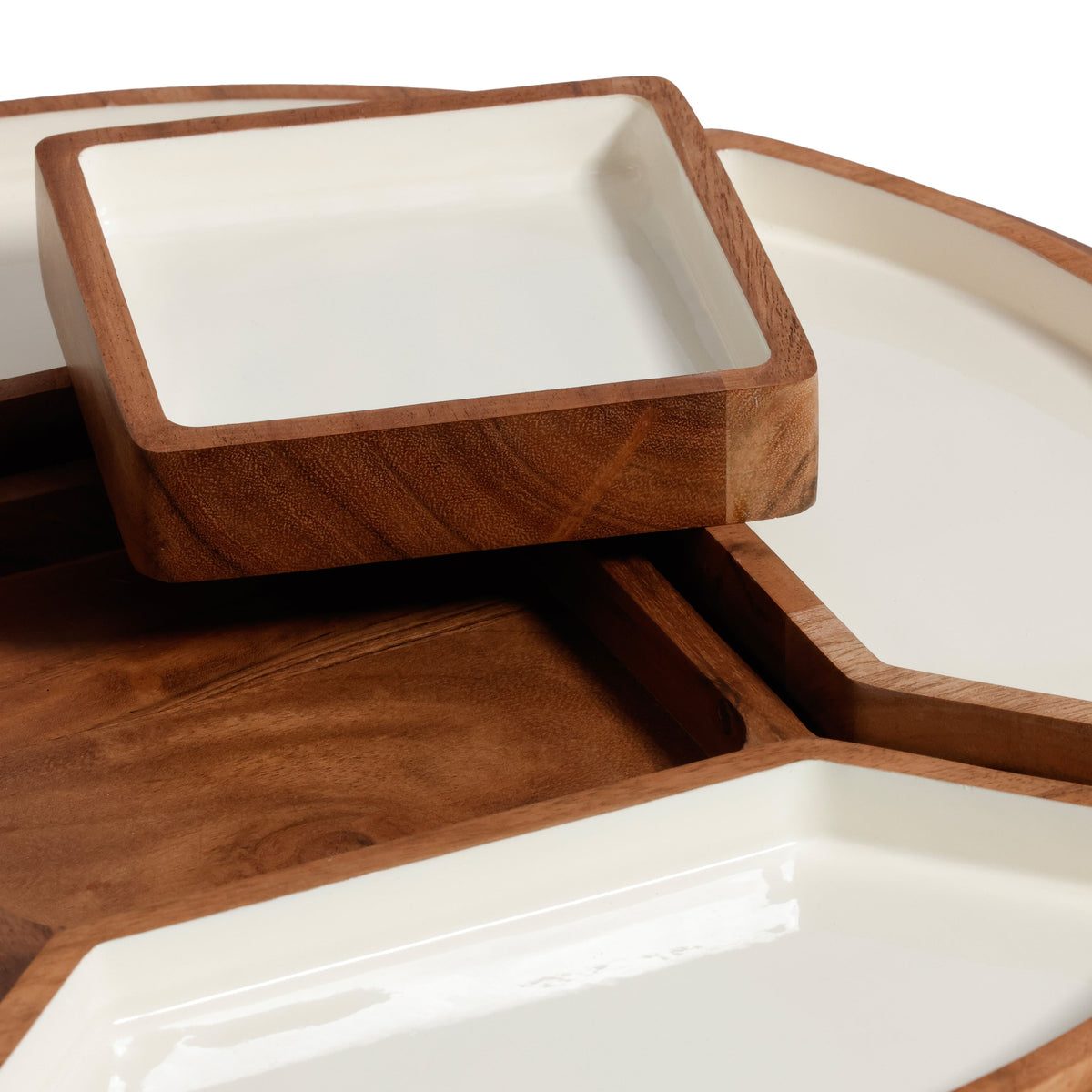 Lazy Susan With 5 Condiment Sections