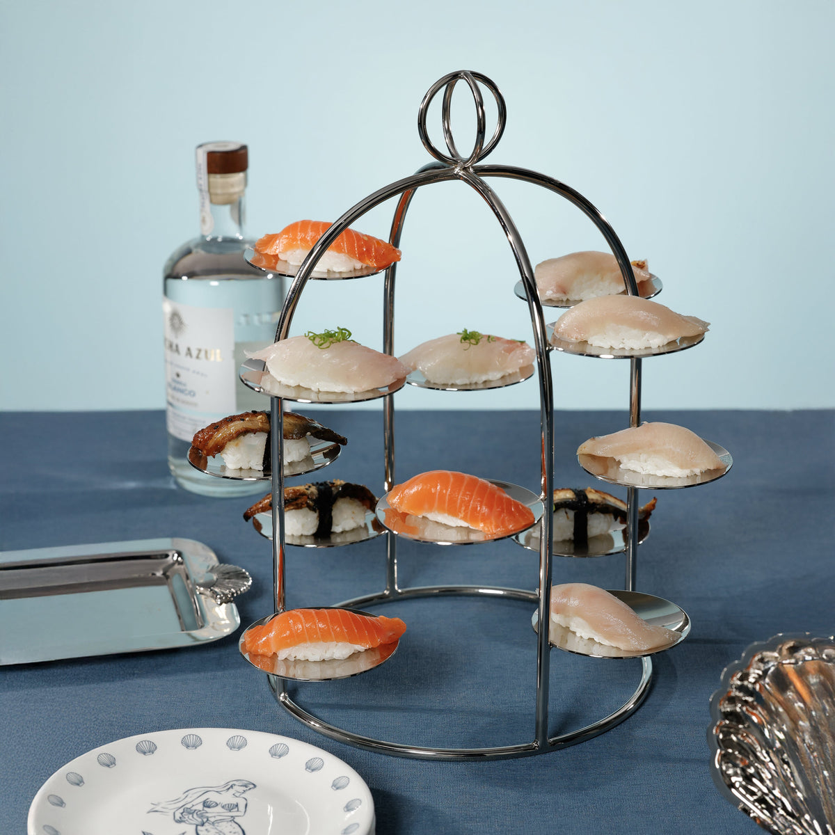 The Grand High Tea Tower 12 Cups - Polished Nickel