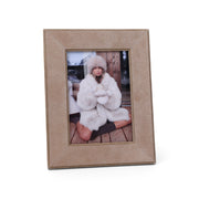 Saint-Gervais Suede Leather Photo Frame Camel  5" x 7"