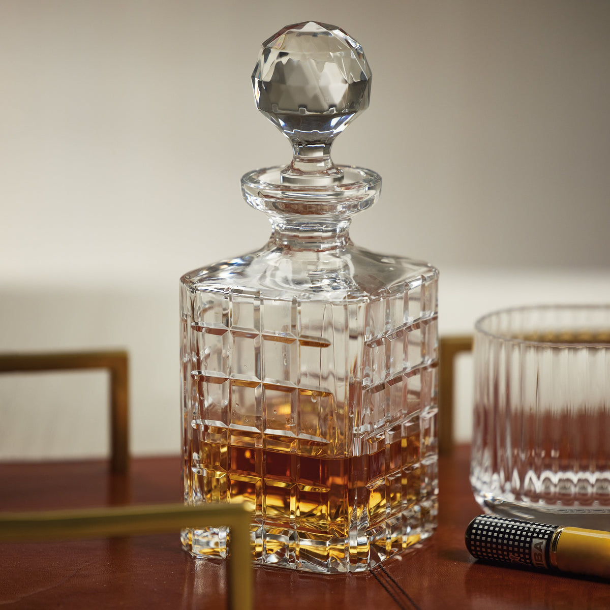 Belmore Crystal Glass Whiskey & Brandy Decanter