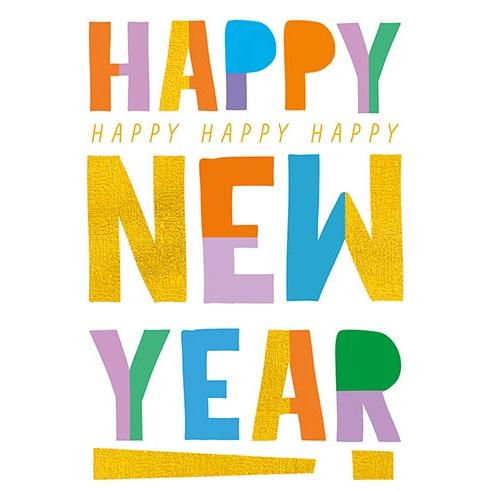 Hooray New Year Holiday Card