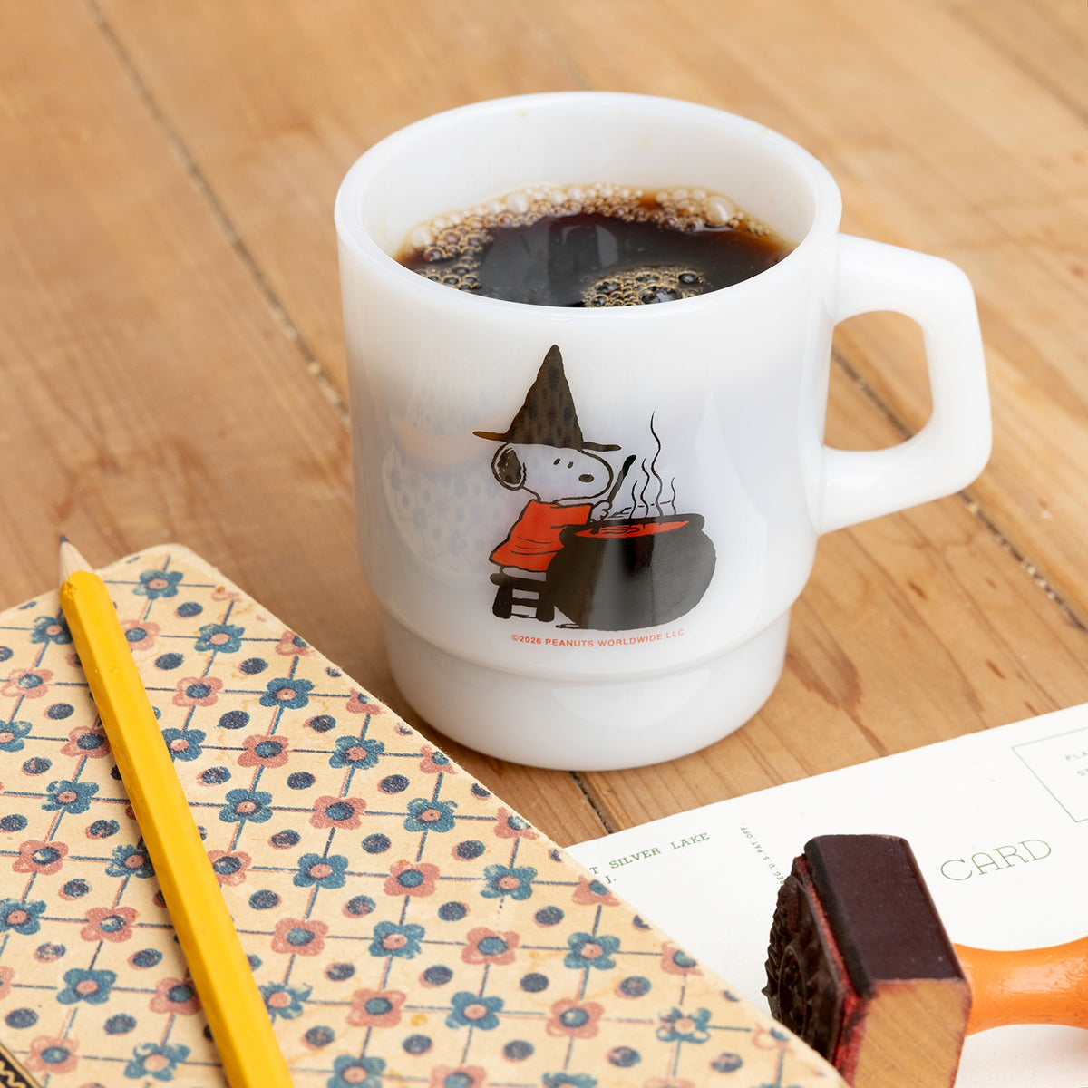 Peanuts® Halloween - Snoopy Witch Milk Glass Mug