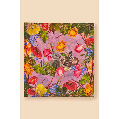 Whimsical Woodland Silk Scarf - Lilac
