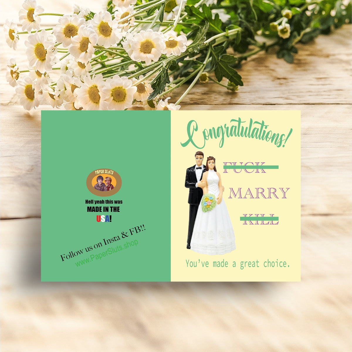 Fuck Marry Kill Wedding Greeting Card