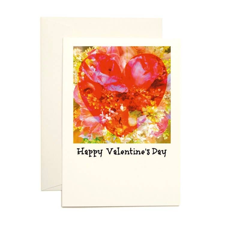 Heart Flowers Valentine's Day Greeting Card - Just Fabulous Palm Springs