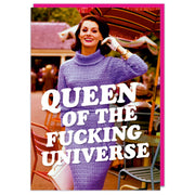 Queen Of The F'ing Universe Greeting Card - Just Fabulous Palm Springs
