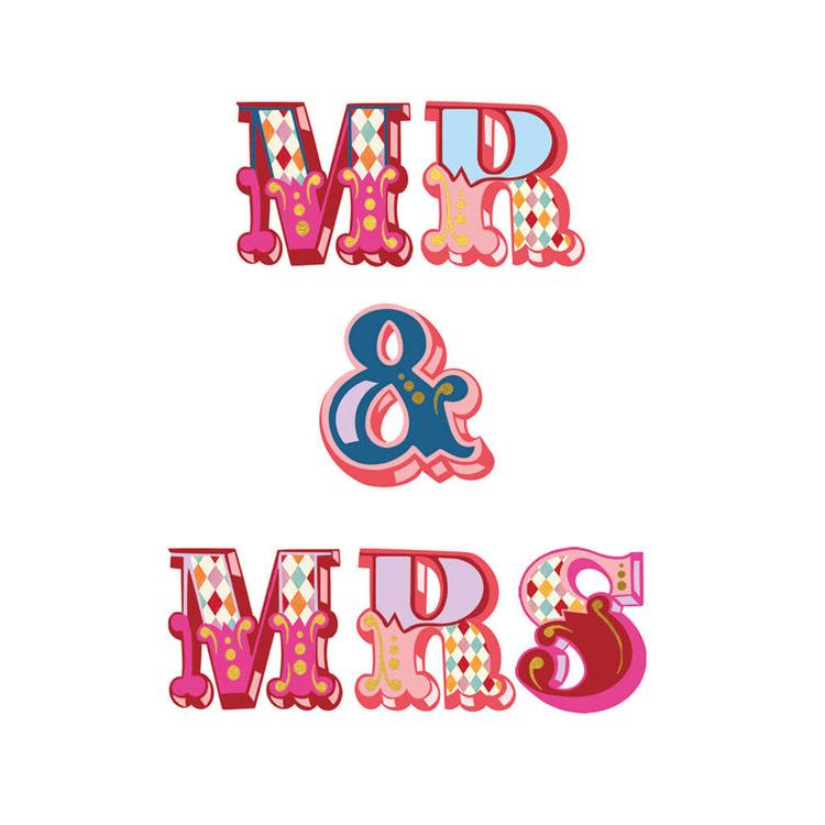 Mr & Mrs Wedding Card