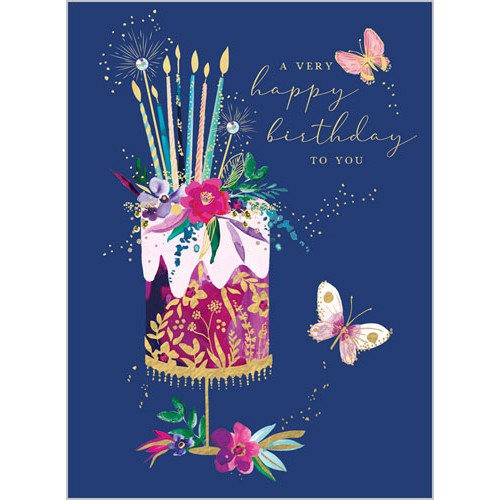 Sparkler Cake Birthday Card