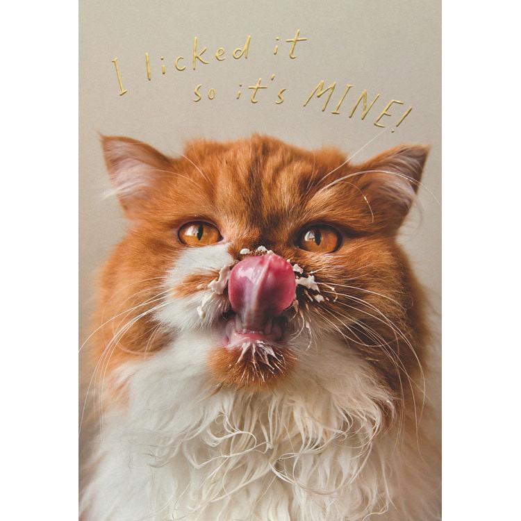 I Licked It Birthday Card