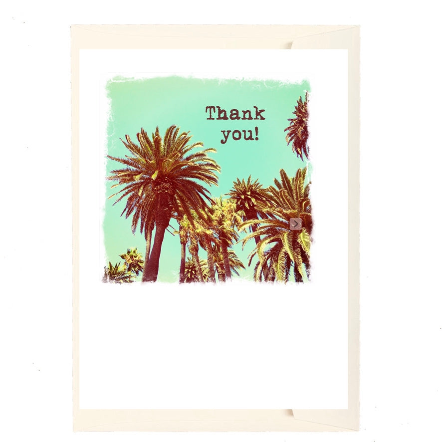 Thank You! Vintage Palm Trees Greeting Card