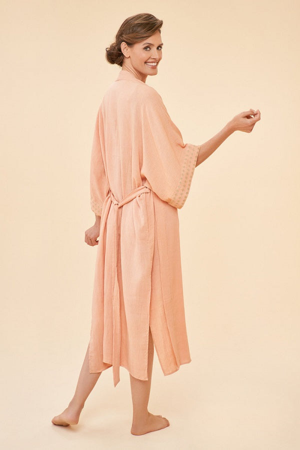Organic Cotton Retreat Gown - Coral