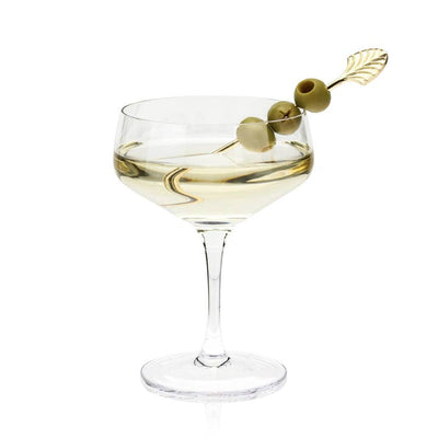 Art Deco Reusable Gold-Plated Cocktail Picks - Set Of 4