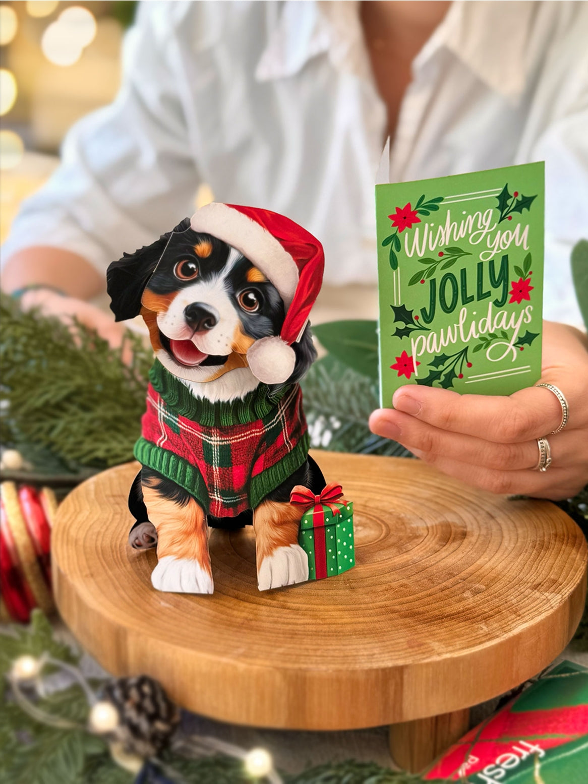 Mini Christmas Puppy Pop Up Card