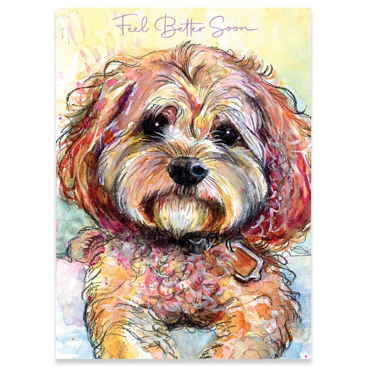 Puppy Get Well Greeting Card - Just Fabulous Palm Springs