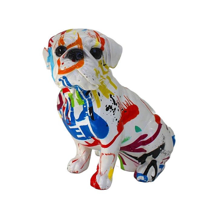 Sitting Happy Bulldog - 7" Tall