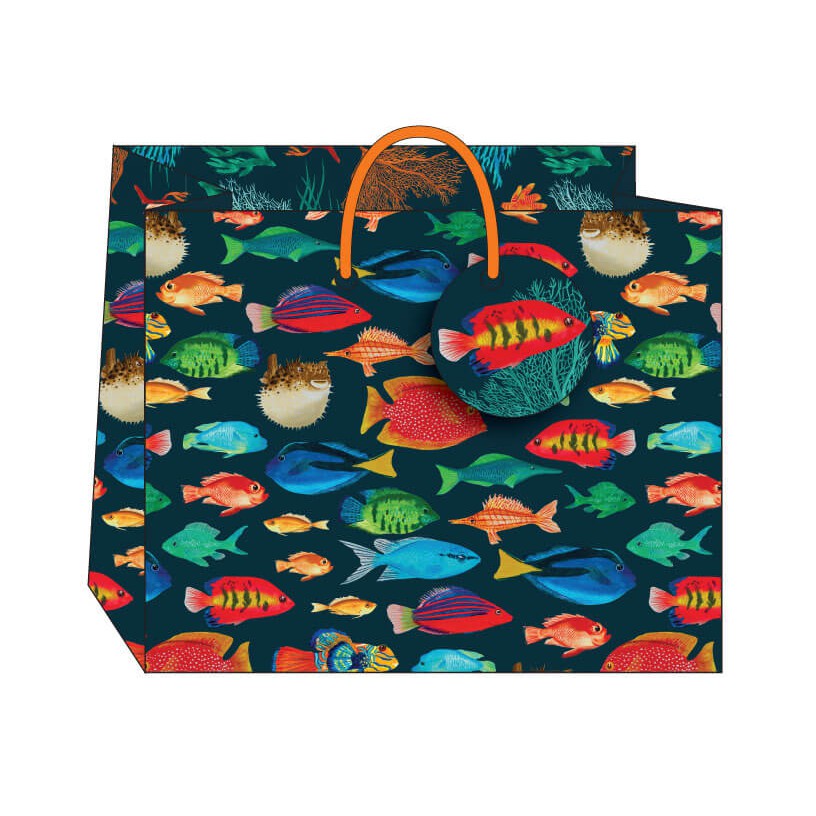 Colorful Fish Landscape Medium Gift Bag