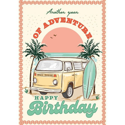 Bus Adventure Birthday Card