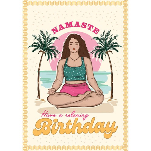 Namaste Birthday Card