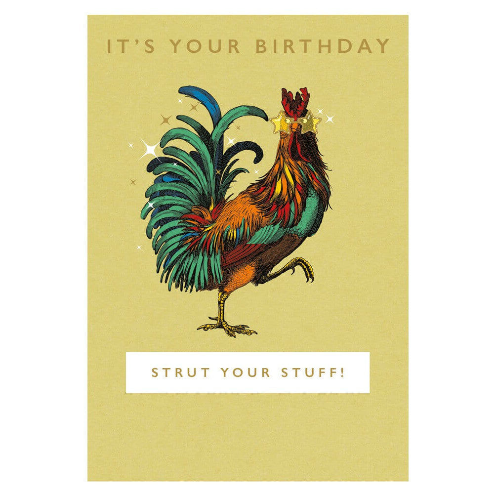 Rooster Birthday Card