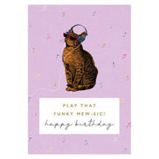 Funky Mewsic Birthday Card