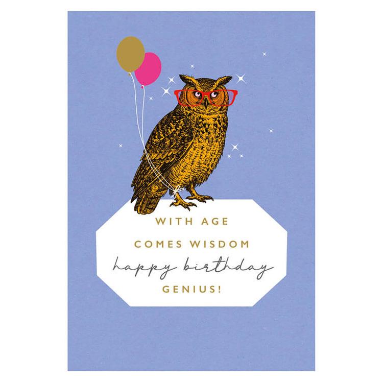 Wise Owl Birthday Card