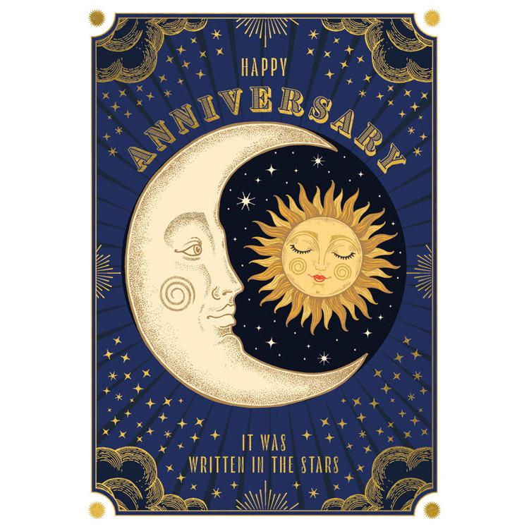 Moon Star Anniversary Card