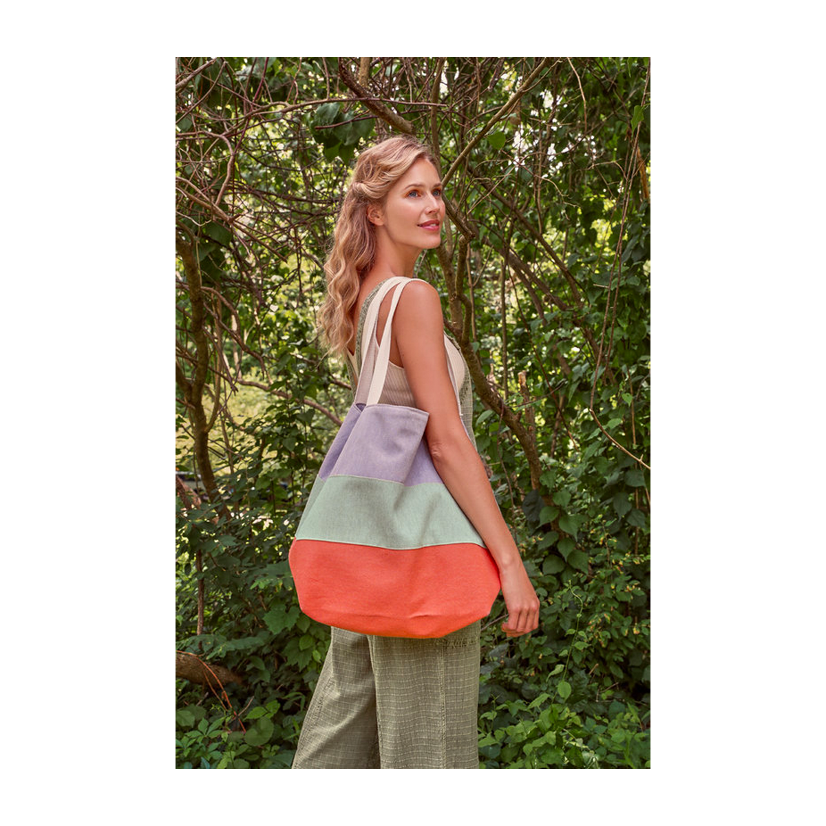 Boho Bag- Lilac/Sage/Tangerine
