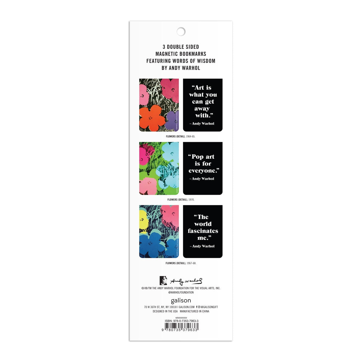Andy Warhol: Flowers Magnetic Bookmarks - Just Fabulous Palm Springs