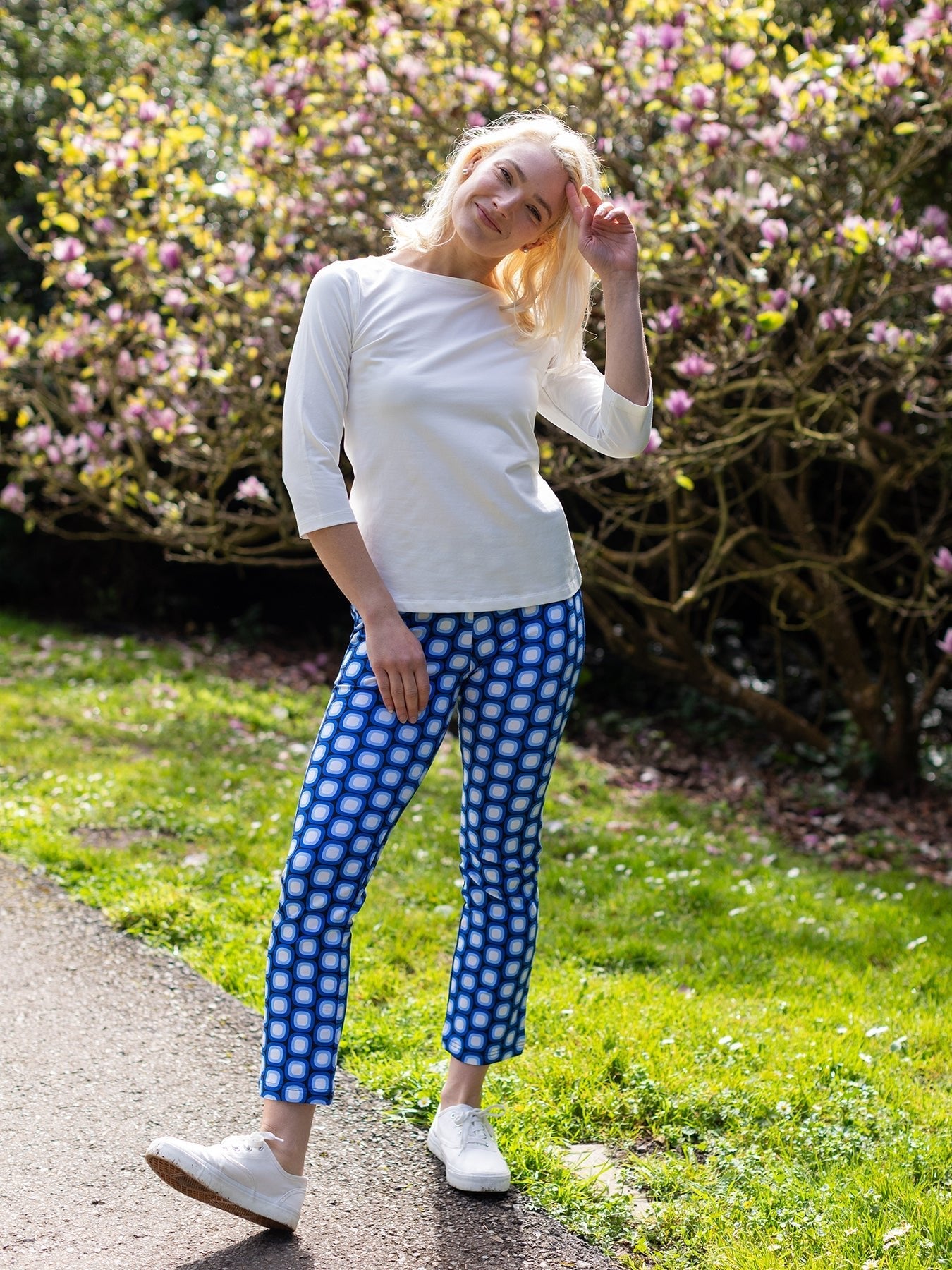 Audrey Pant Blue Dots