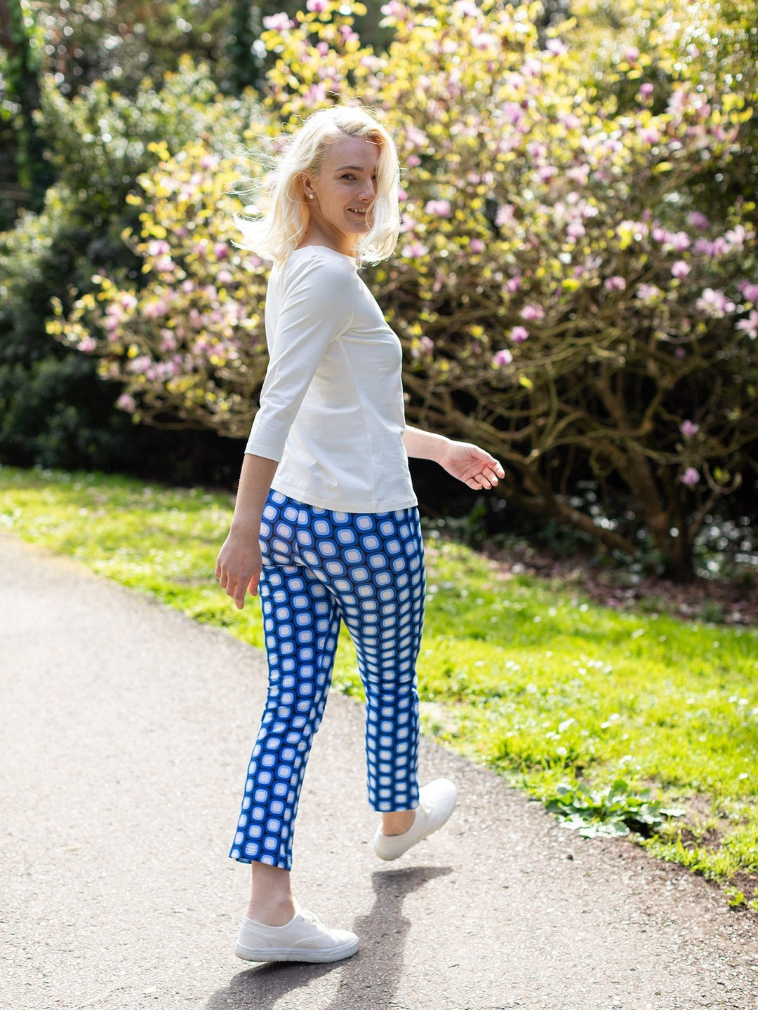 Audrey Pant Blue Dots