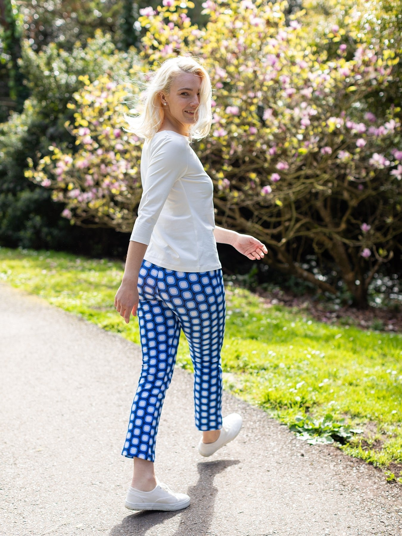 Audrey Pant Blue Dots