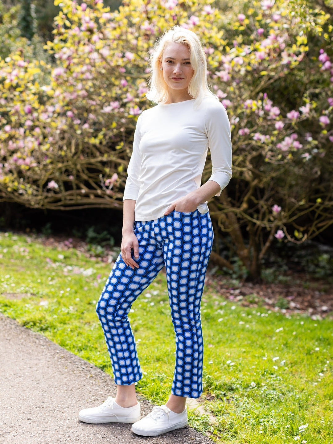 Audrey Pant Blue Dots