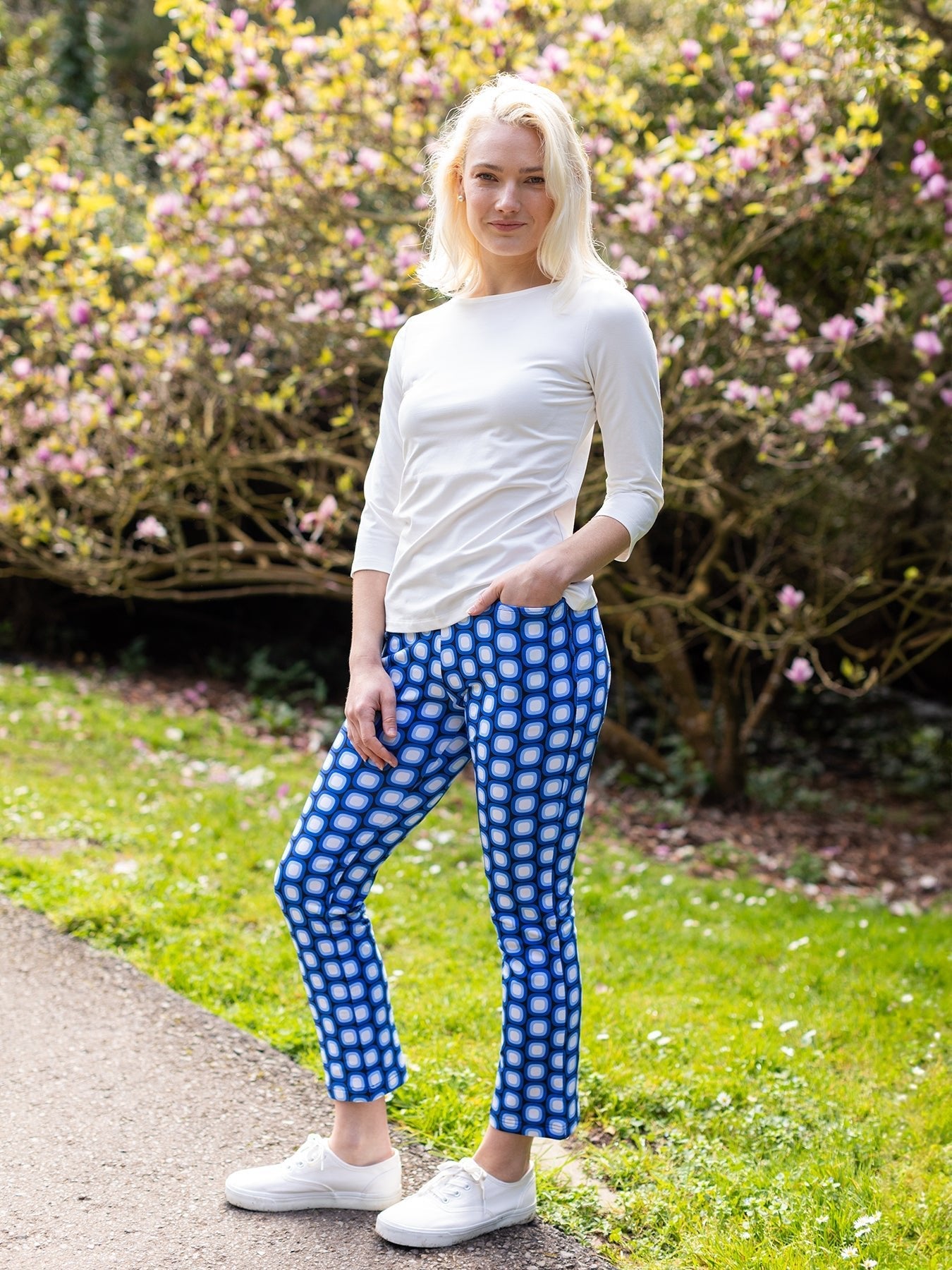 Audrey Pant Blue Dots
