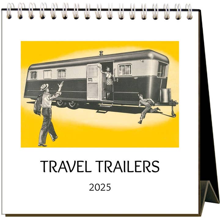 2025 Travel Trailers Easel Desk Calendar