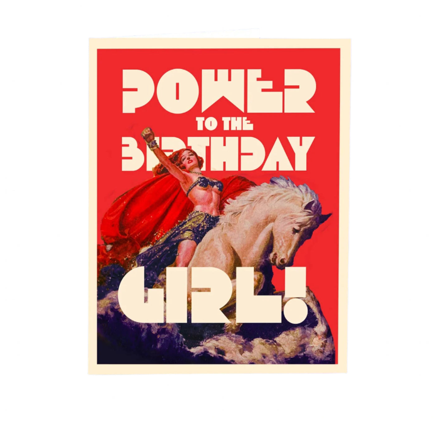 Triumphant Horse Girl Birthday Card