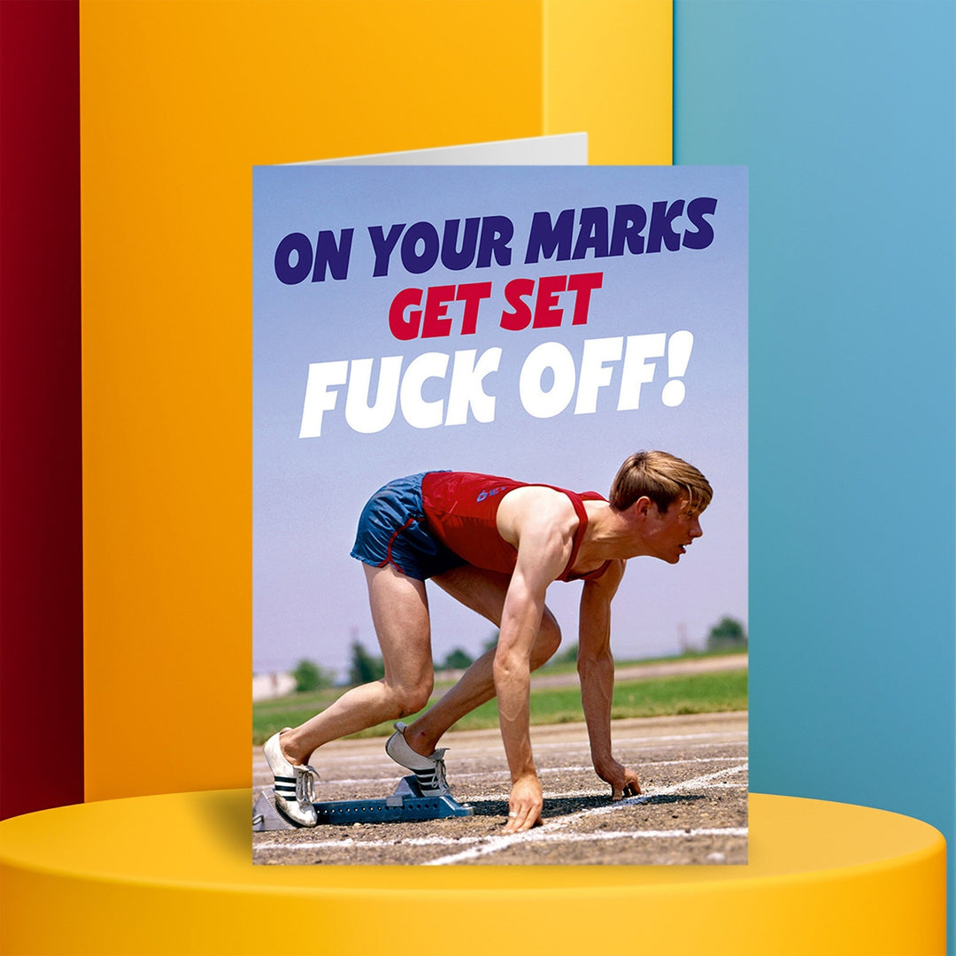 On Your Marks Greeting Card