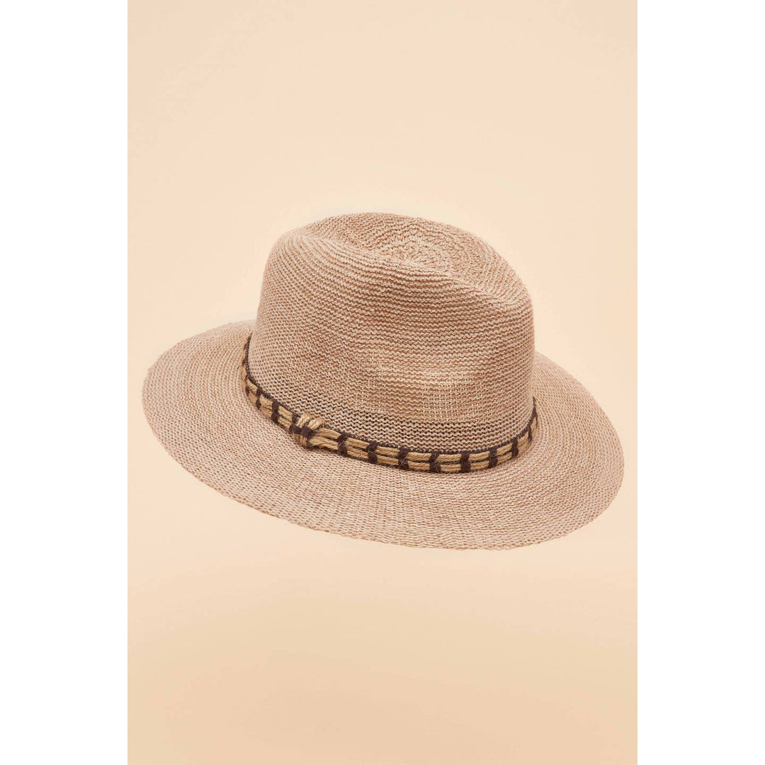 Natalie Natural Hat With Rope Band