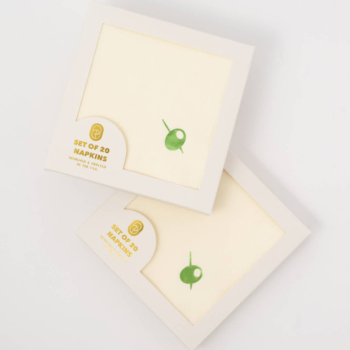 Olive Cocktail Napkins