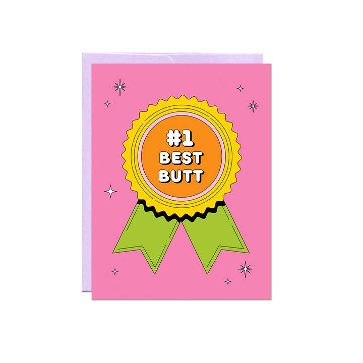 #1 Best Butt Greeting Card