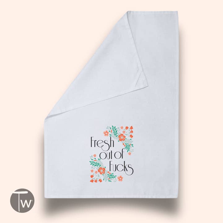 Fresh Out Of Fucks Premium Cotton Kitchen Towel