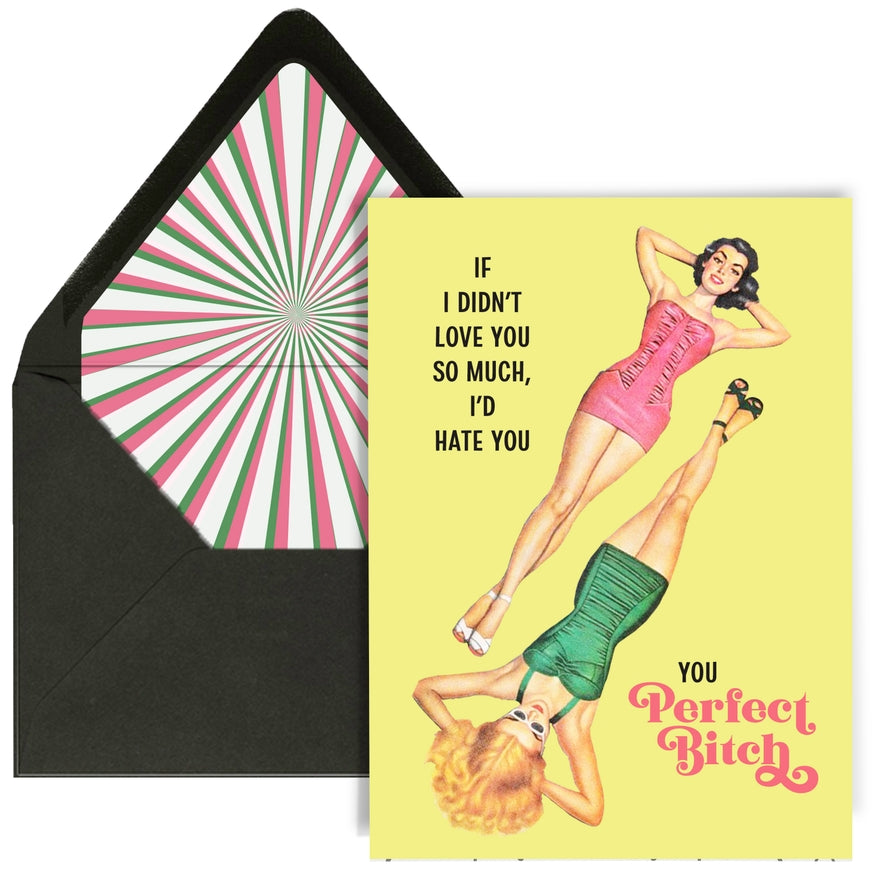 Perfect Bitch Greeting Card - Just Fabulous Palm Springs