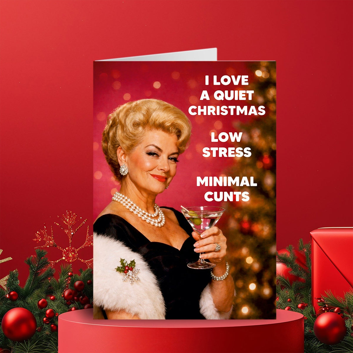I Love A Quiet Christmas Greeting Card - Just Fabulous Palm Springs