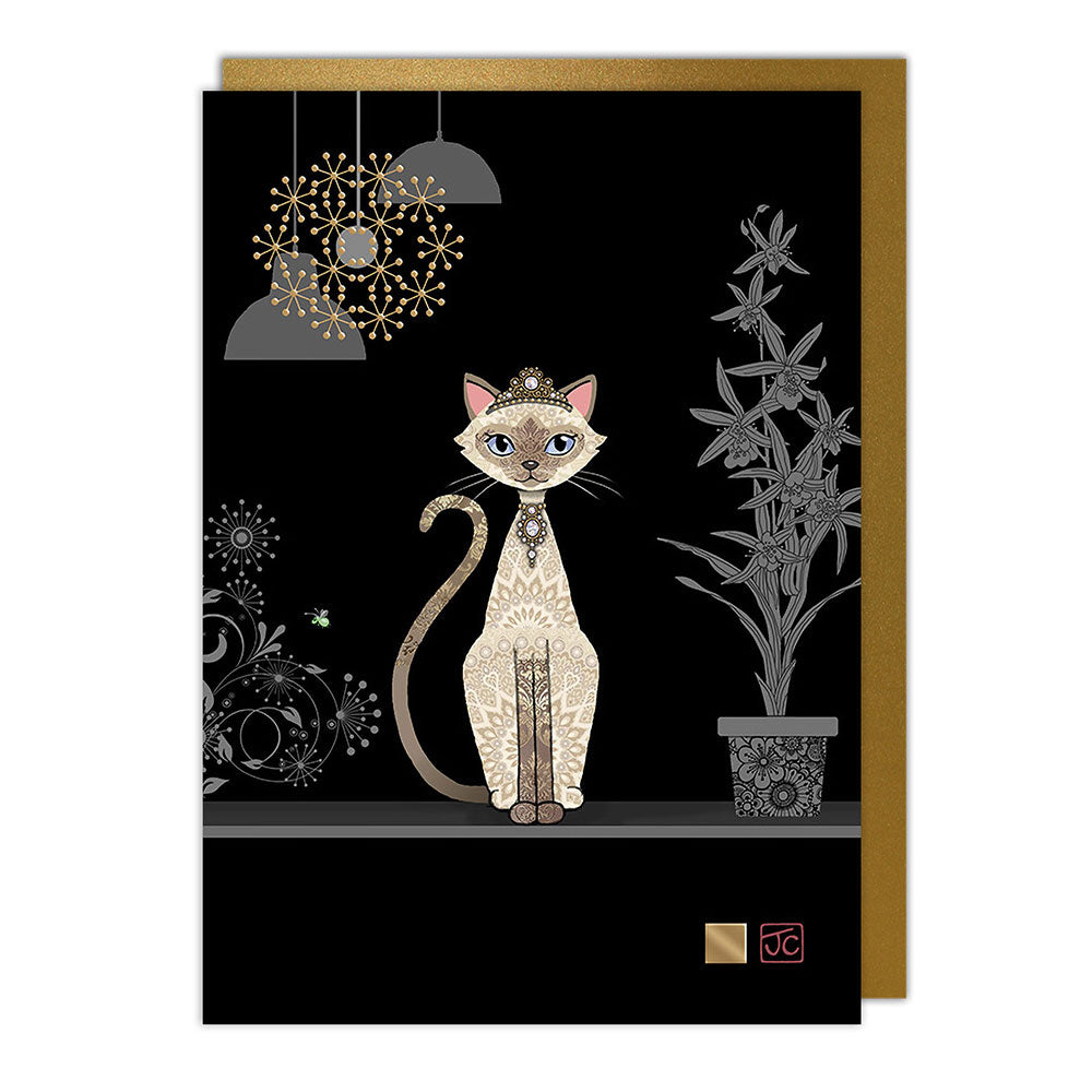 Siamese Cat Blank Greeting Card