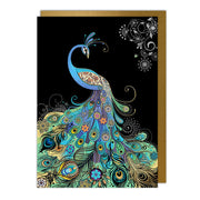 Peacock Elegant Blank Greeting Card - Just Fabulous Palm Springs