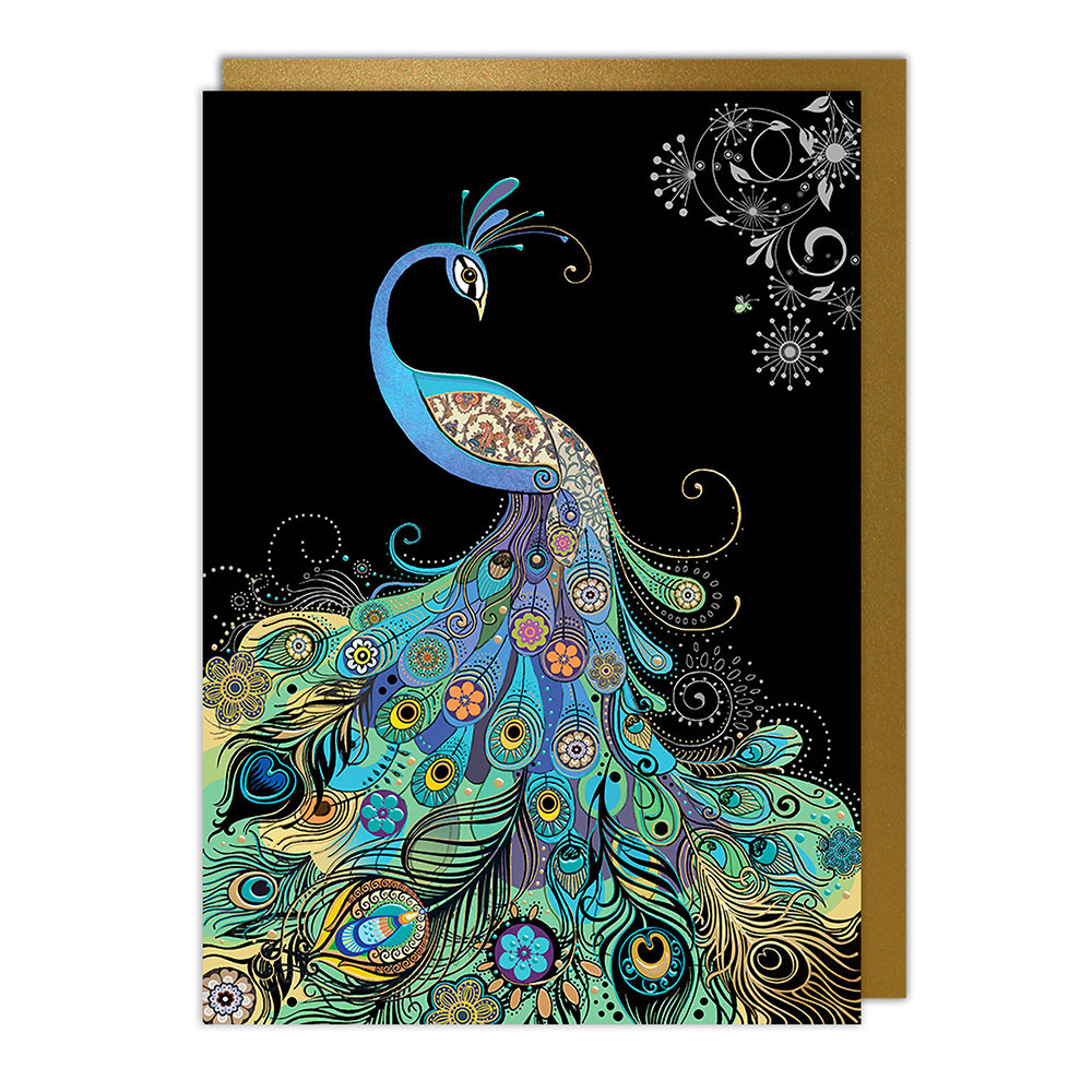 Peacock Elegant Blank Greeting Card - Just Fabulous Palm Springs